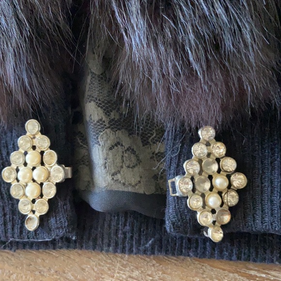 🍒🍒🍒sold🍒🍒Vintage 1950 Pam Stewart size small cardigan with detachable - Picture 4 of 6